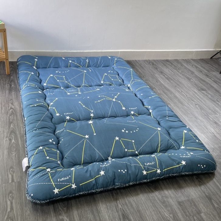 Topper nệm trải sàn size 1m, 1m2, 1m4, 1m6, 1m8 dài 2m, đệm giường ngủ, nệm bông gòn xuất nhật xếp gấp gọn