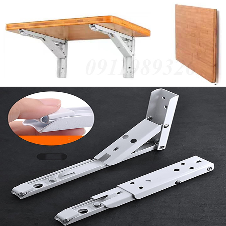 [HCM]Bộ 2 bản lề gập thông minh 24cm lắp bàn treo tường tải trọng 40kg