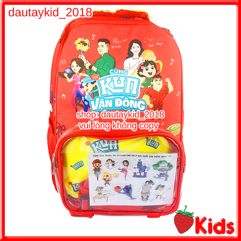 Balo kun chống gù lưng hàng khuyến mãi sữa kun