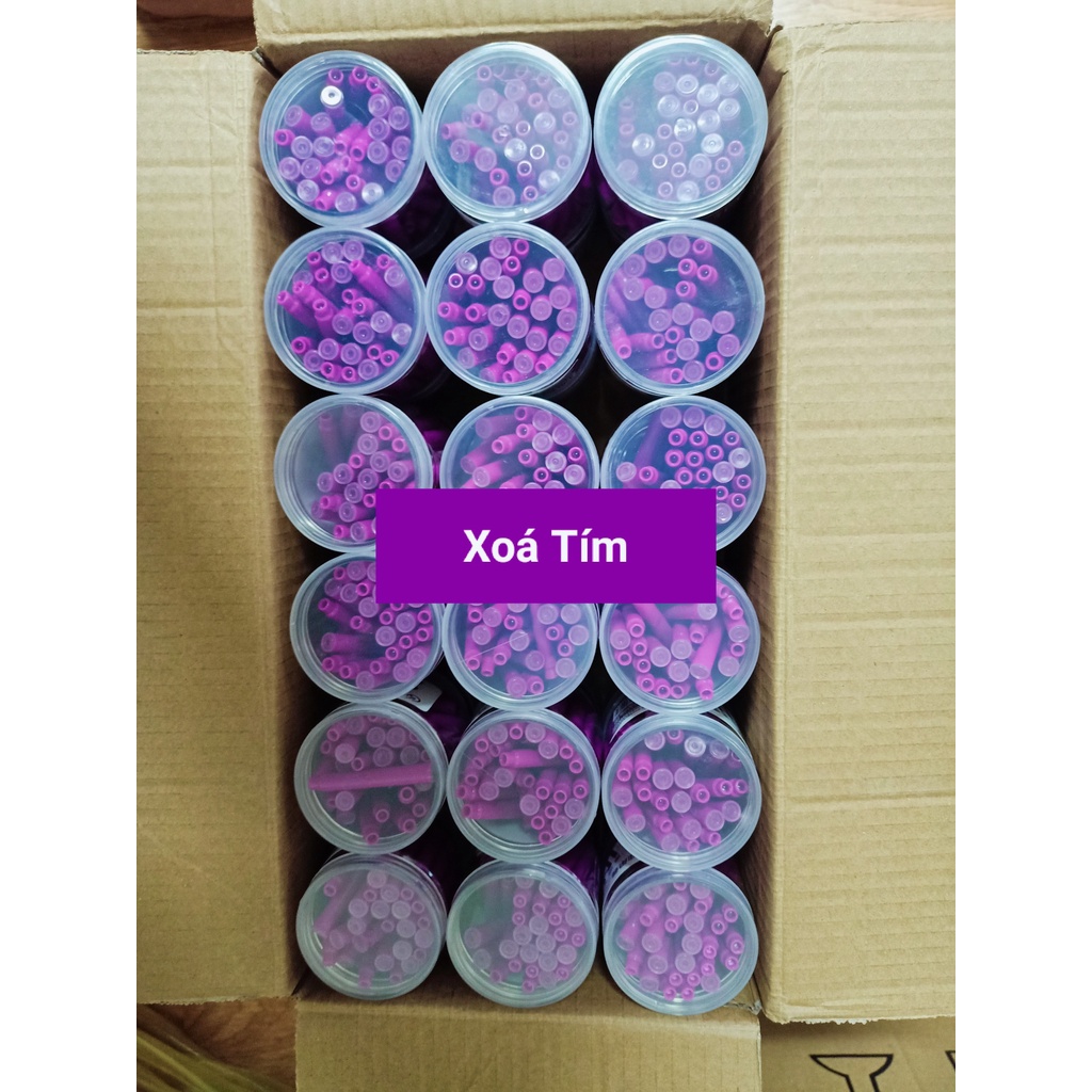 Combo 30 ống mực xóa được tím, đen, xanh dương, xanh đen