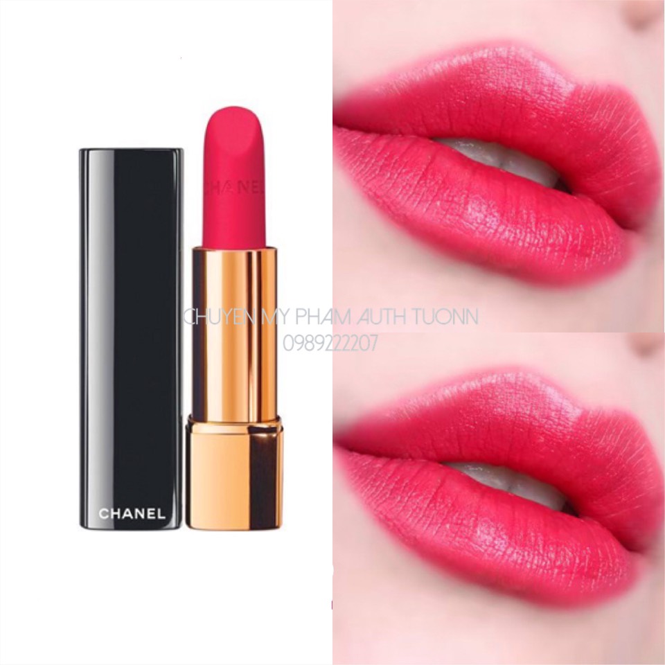 Son Chanel 46 La Malicieuse Màu Đỏ Cam Ánh Hồng