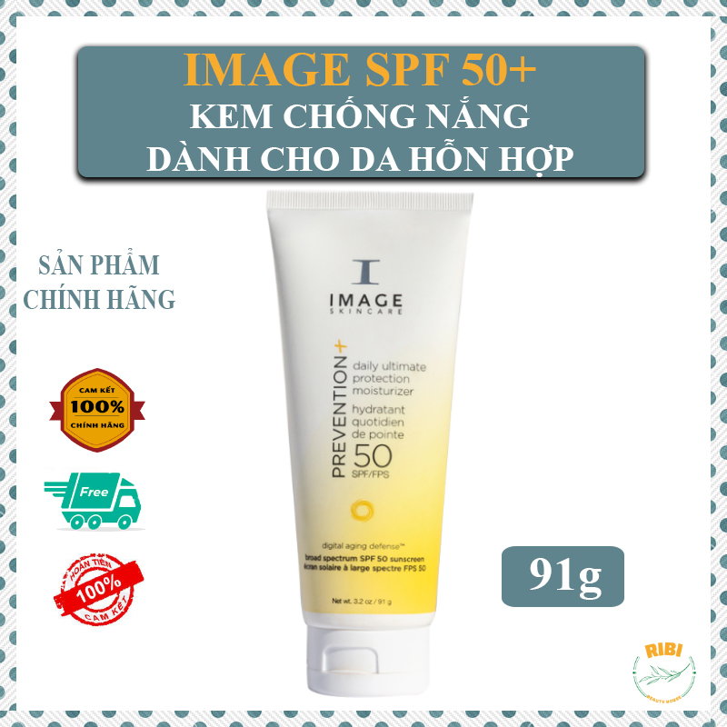 [HCM]✅[CHÍNH HÃNG] Kem Chống Nắng IMAGE SPF 50 Cho Da Hỗn Hợp - Image Prevention Daily Ultimate Protection Moisturizer SPF50 91g