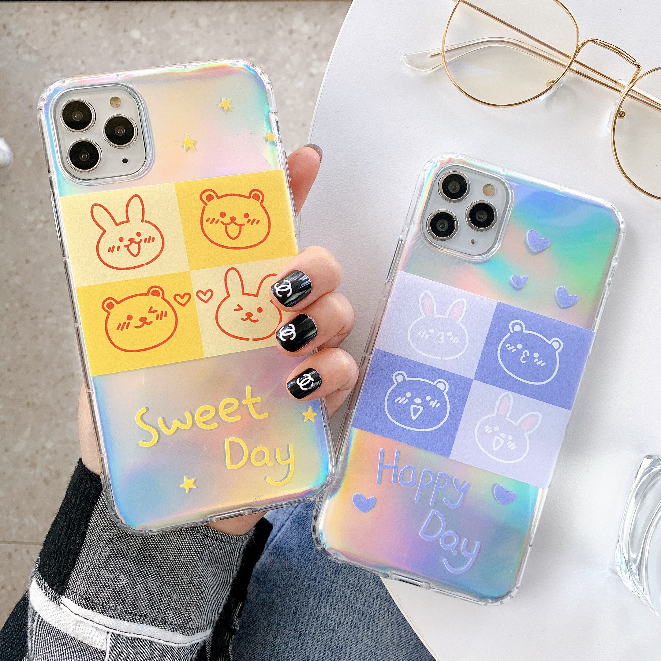 Ốp Lưng Silicon Chống Sốc Happy Sweet ( Kèm Miếng Phản Quang )