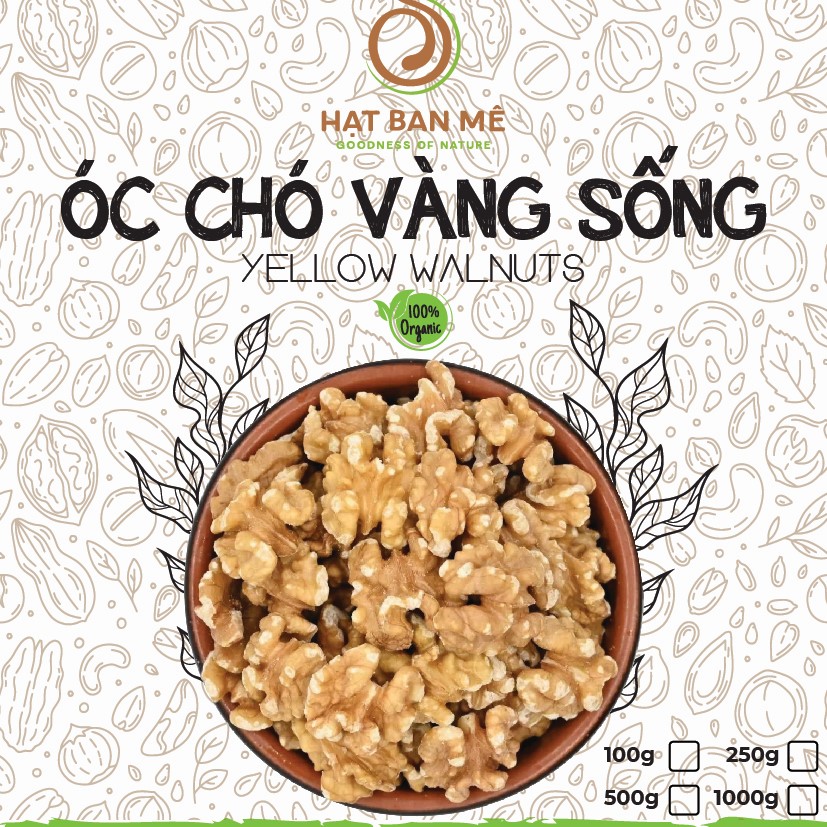 Nhân óc chó vàng - quả óc chó vàng - nhập khẩu mỹ - hạt ban mê food