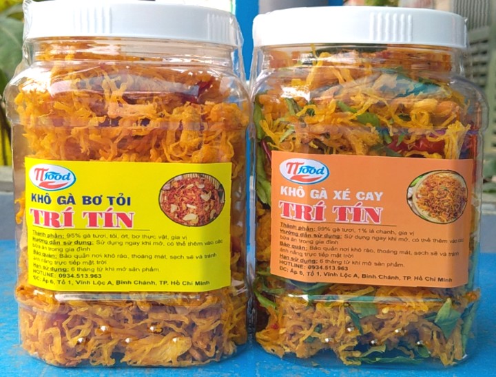 500g khô gà lá chanh + 500g khô gà bơ tỏi - TRÍ TÍN