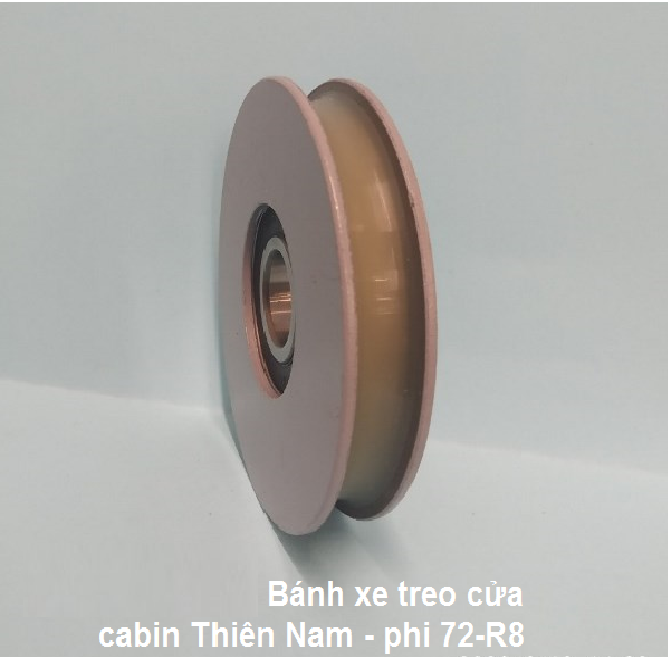 TNE.VN - 01 Bánh xe treo cửa cabin thang máy Thiên Nam - phi 72-R8