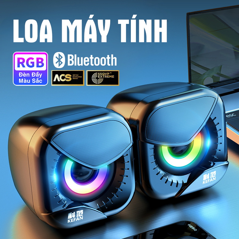 Loa Máy Tính Bluetooth Mini Đèn Led Âm Thanh Hd Loa Vi Tính Gaming Cắm Nguồn Usb Hiệu Ứng