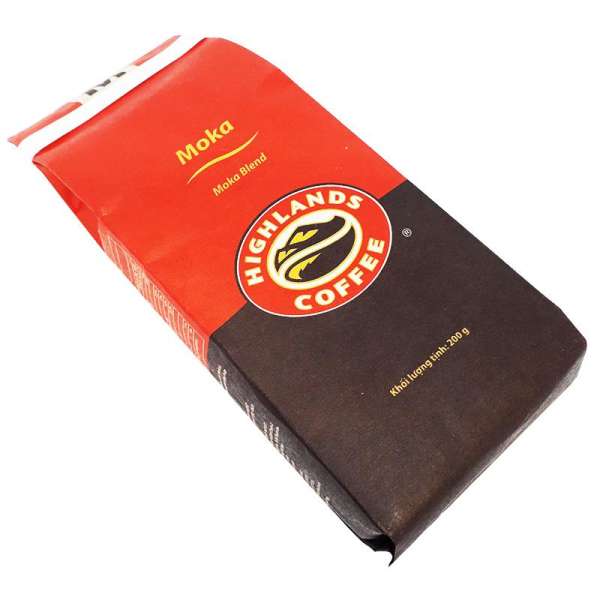 [tết 2022 tết đậm vị] cà phê rang xay moka highlands coffee 200g - dòng cà phê cao cấp 1