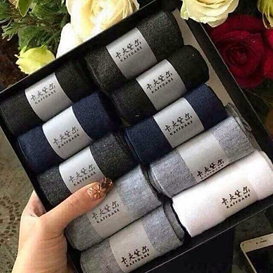 Tất nam set hộp 10 đôi tất chống hôi chân, tất xuất NHẬT bền đẹp