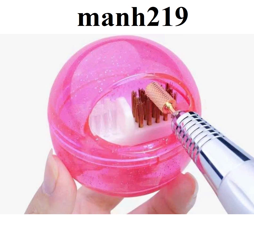 Chổi vệ sinh đầu mài nail, hộp vệ sinh đầu mài móng không bắn