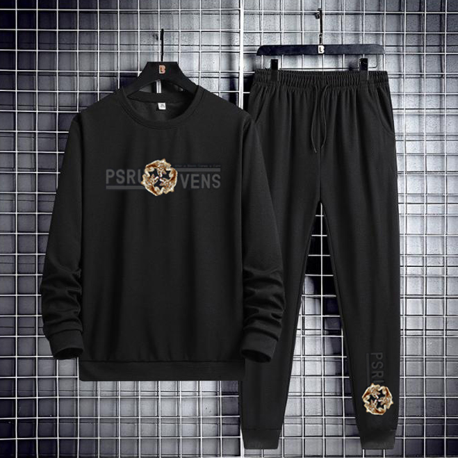 [Hoàn tiền 20%] [ Voucher Giảm 50% ] Bộ Quần Áo Thun Nam Mùa Thu Áo Dài Tay Cổ Tròn Họa Tiết Hoa PRSU VENS Phối Quần Jogger Cạp Chun Bo Ống Phong Cách Thời Trang Shiny Sunday MEN QA 142