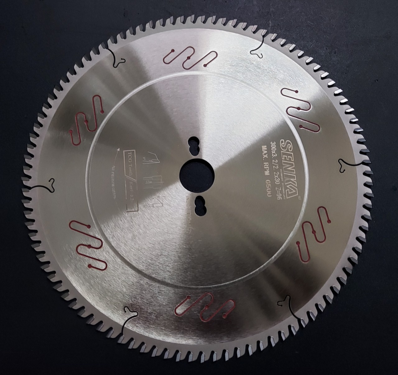 SENKA 1 Lưỡi cắt gỗ MDF MFC răng hợp kim Công nghiệp Đức cho máy liên hợp chuyên dụng, D300 96 RĂNG hoặc lưỡi mồi D120mm