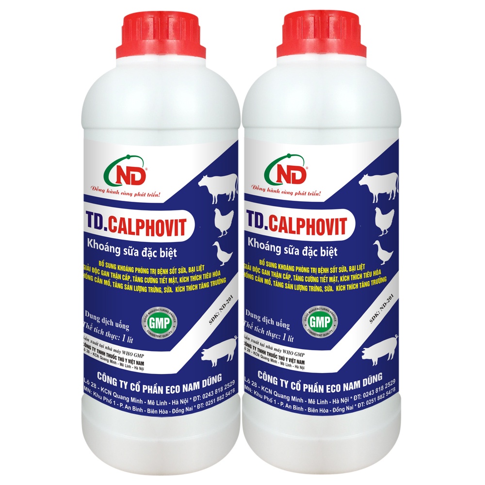 TD.CALPHOVIT 100ml Khoáng sữa bổ sung vitamin và khoáng chất cho vật nuôi