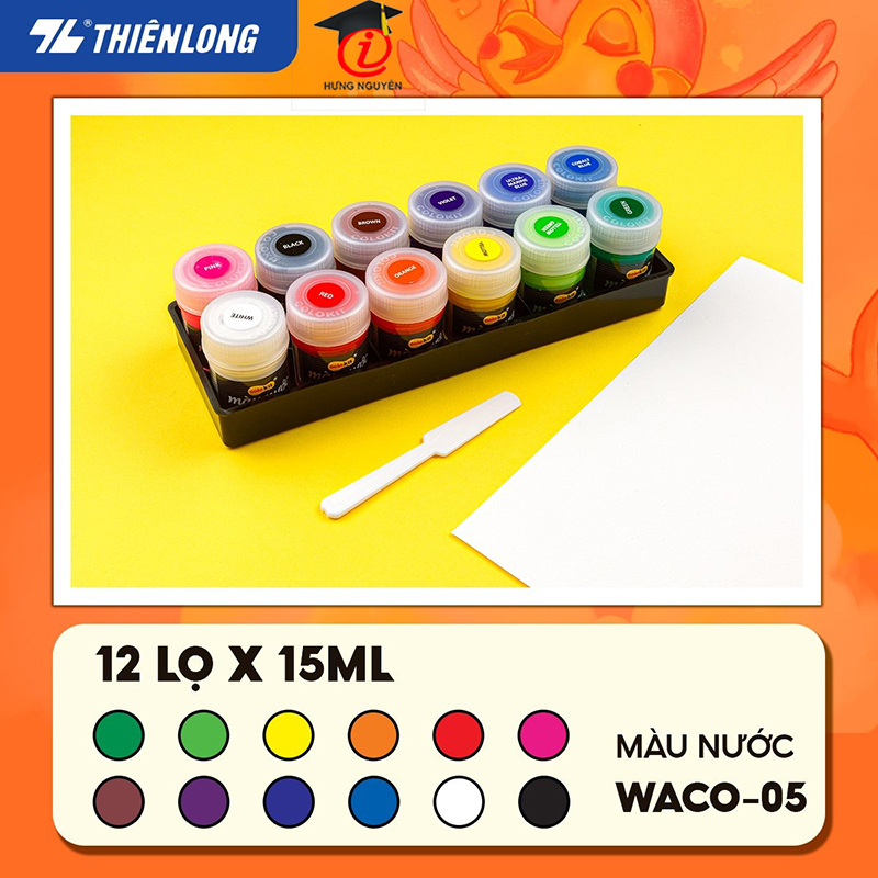 Màu nước colokit 12 màu x 15ml waco-05