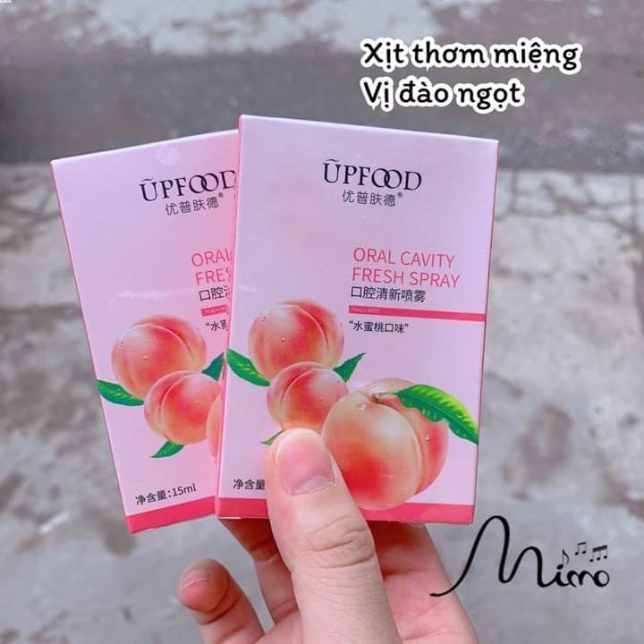 [KHUYẾN MÃI] Xịt Thơm Miệng Hương Đào Giúp sát khuẩn nhẹ và khử mùi chống hôi miệng sau khi ăn uống ( tặng mặt nạ dưỡng da cao cấp khi mua 2 sp)