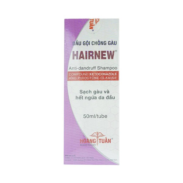 Dầu gội chống gàu - Hair Neww - đánh bay nấm gây gàu, làm sạch vảy nấm và ngứa da đầu, giữ cho da đầu không gàu, không ngứa, giữ tóc chắc khỏe ( lọ 50ml)