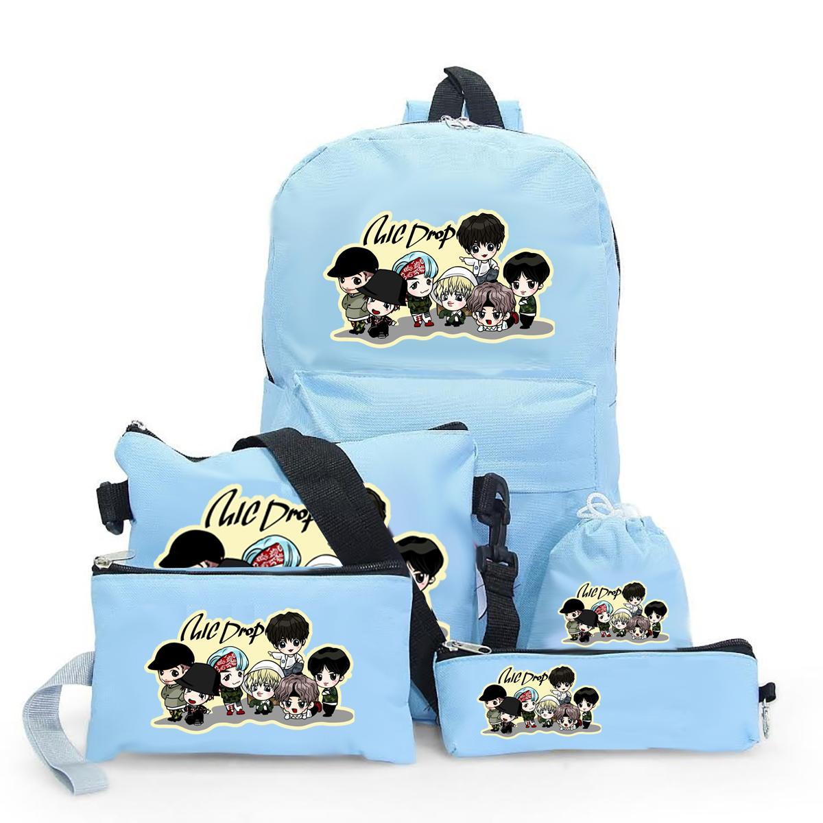 [HCM]Set ba lô học sinh ba lô cặp 5 món BTS siêu HOT