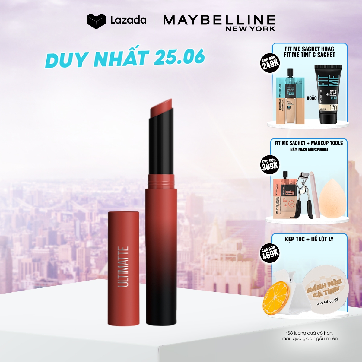 Son Lì Mịn Môi Siêu Nhẹ Cao Cấp Maybelline New York Color Sensational Ultimatte 1.7g