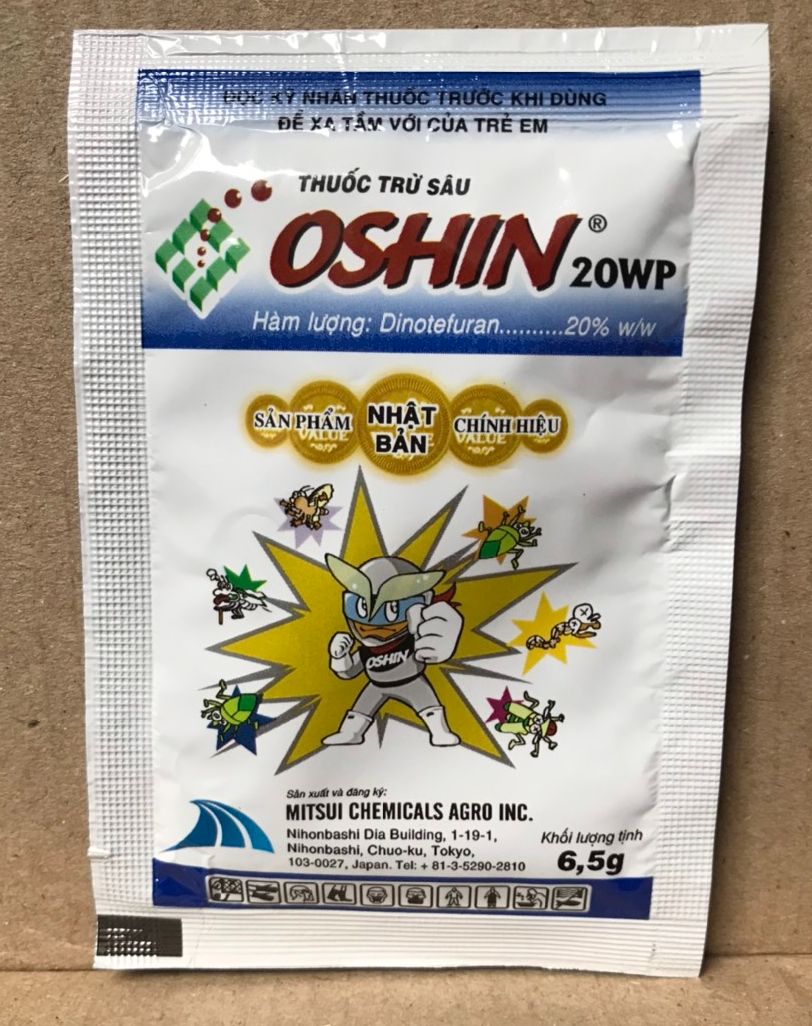 OSHIN 20WP (6,5g) TRỪ SÂU, RẦY TRÊN HOA MAI, HOA HỒNG VÀ CÁC LOẠI CÂY TRỒNG