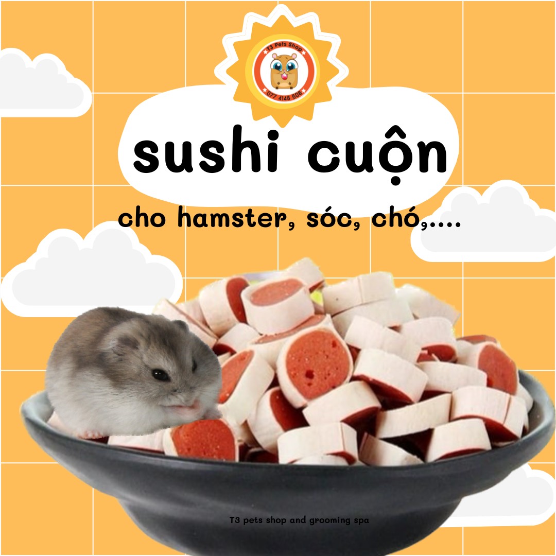 Sushi cuộn cho hamster, sóc, chó,....