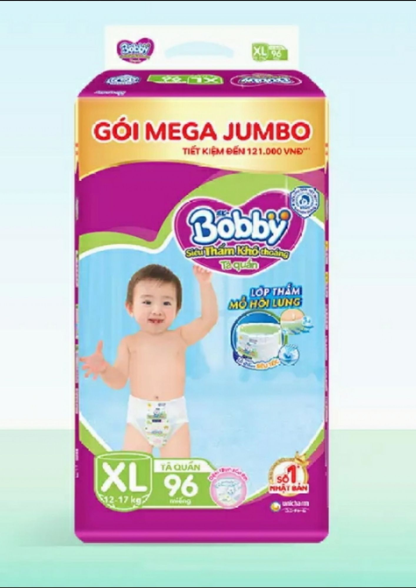 Tả quần Bobby XL96 Mega jumbo loại mới date mới