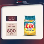 Bột giặt Lix đậm đặc hương nước hoa thơm mát 800gr PD014 giúp loại bỏ ẩm mốc làm sạch mọi vết bẩn cứng đầu giữ quần áo - Lixco Việt Nam