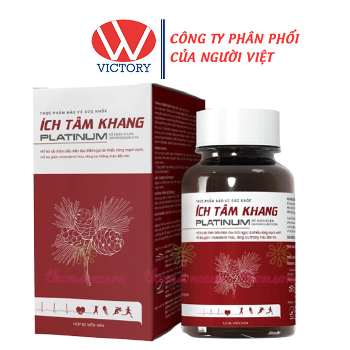 Ích Tâm Khang Platinum hỗ trợ giảm cholesterol máu & tăng lưu thông máu 60