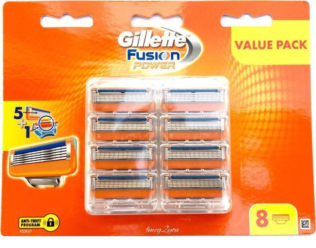 Vỉ 8 Lưỡi Dao Cạo Râu Gillette Fusion Power 5+1