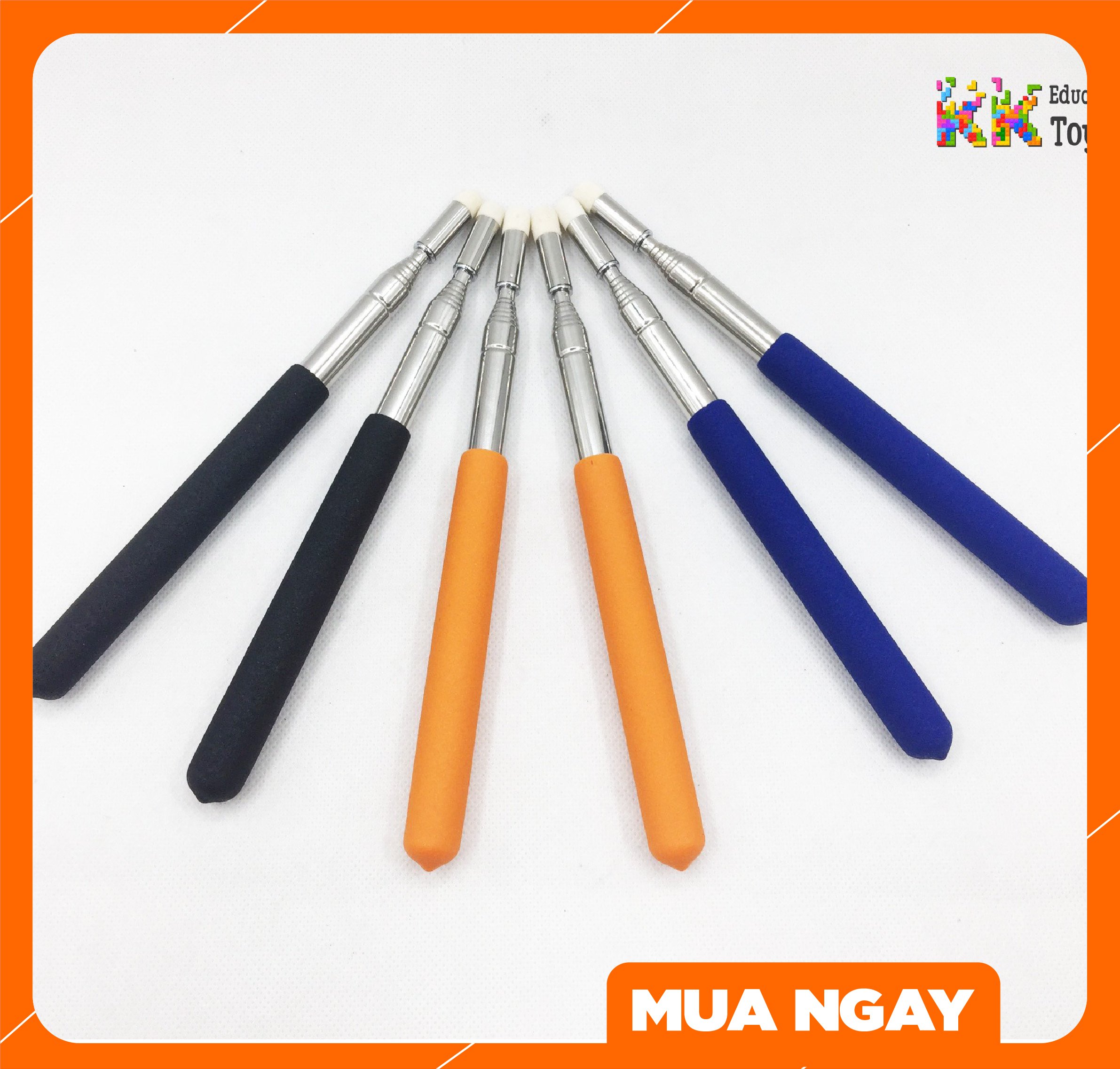 Giáo cụ dạy học: Que chỉ bảng (teaching stick) đầu bọc nỉ (dài 1m) - KKstore