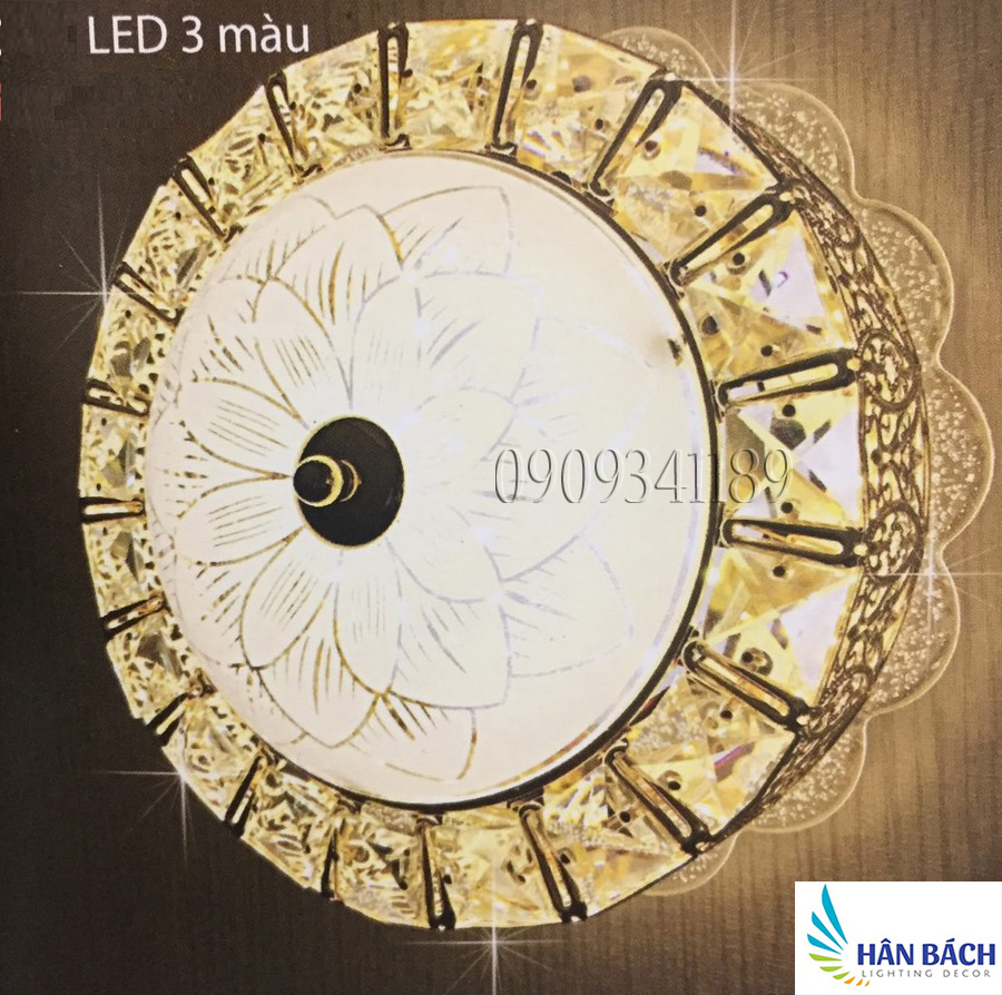Đèn mâm led gắn trần - đèn ốp trần led - Đèn mâm led GIÁ RẺ 3 chế độ ánh sáng