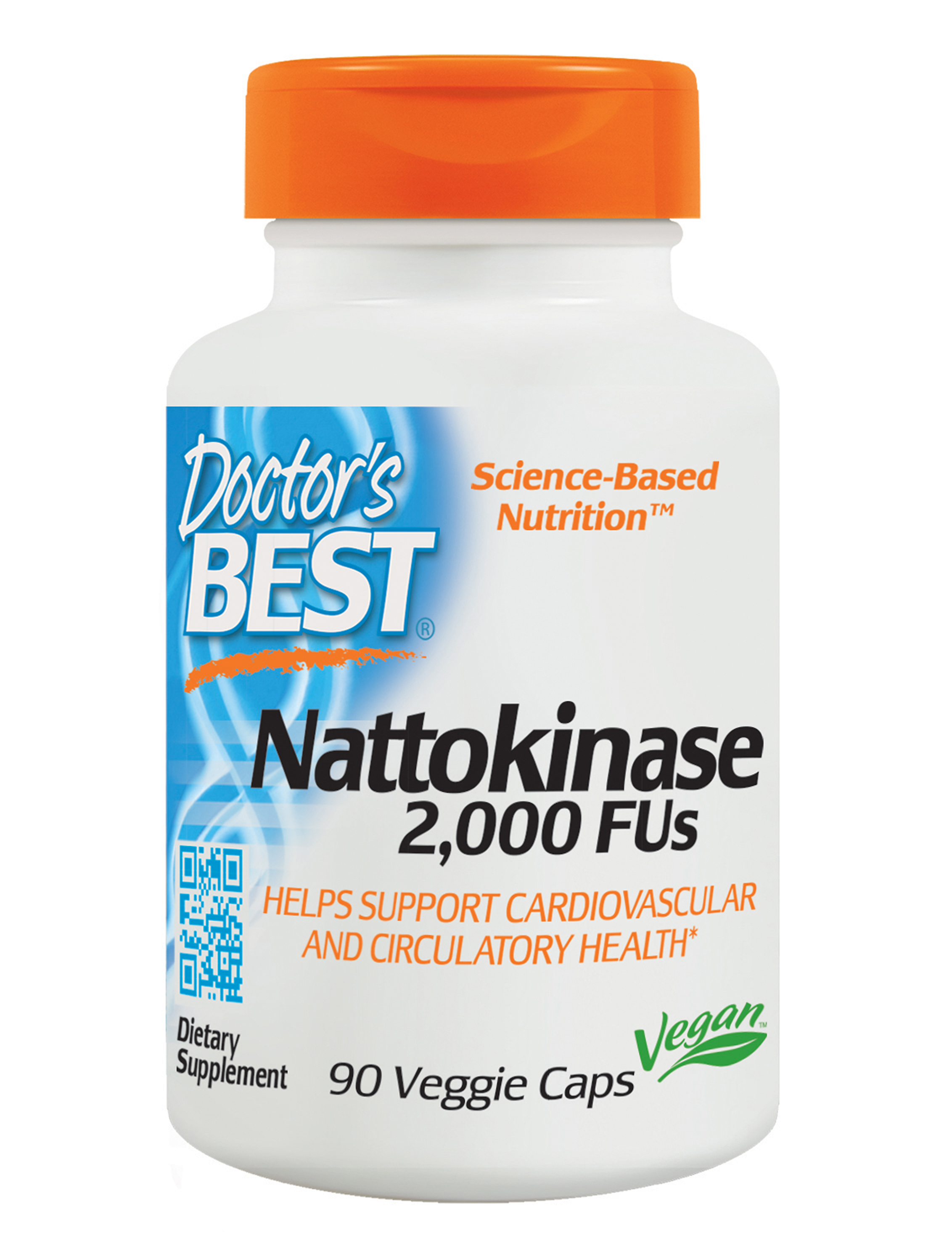 Viên uống Nattokinase 2000FUs Doctor’s Best 90 viên - chống đông máu, ngừa tai biến, đột quỵ