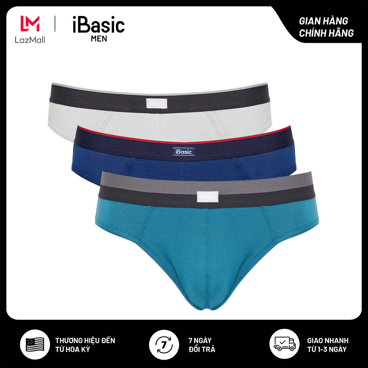 Combo 3 quần lót nam thun brief ibasic panm090
