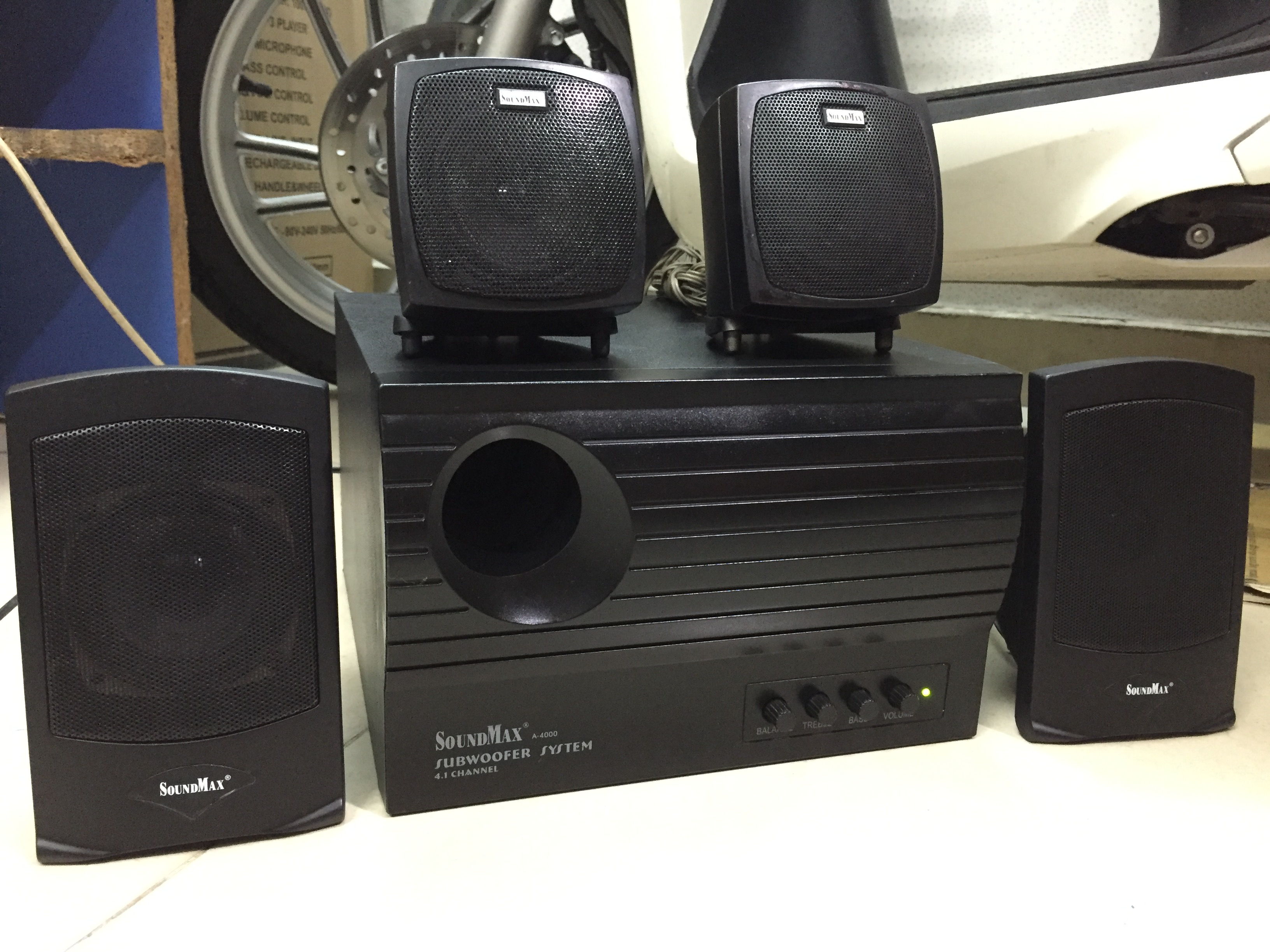   VOUCHER 10%  Bộ Loa vi tính soundmax A4000 Bass mạnh Đã qua sử dụng-tặng jack 3.5 loại tốt ,khách nhớ lưu mã giảm giá và FSM trước khi chốt đơn ạ 