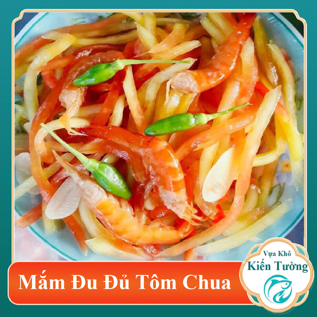 ĐU ĐỦ TRỘN MẮM TÔM ĐẤT SIÊU TO HƯƠNG THƠM ĐẬM VỊ ĐẶC SẢN HỦ  500GR- Vựa Khô Kiến Tường