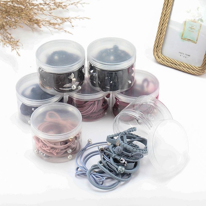 Set 12 dây buộc tóc mềm Hàn Quốc kèm hộp (12 kiểu)