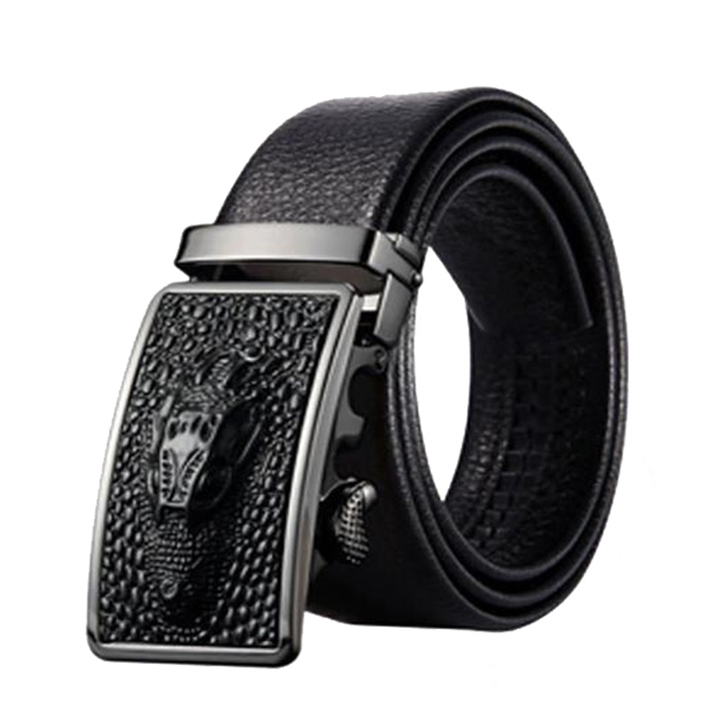 Thắt lưng nam da pu khóa tự động mặt cá sấu nam tính - Dây nịt nam, dây lưng nam da pu TL16