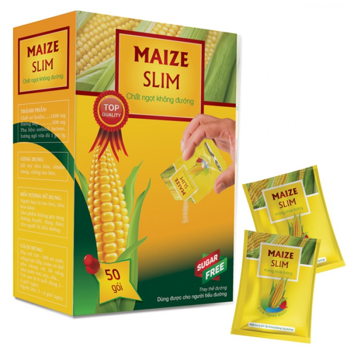 Đường bắp ăn kiêng Maize Slim hộp 150g hộp 50 gói x 3g