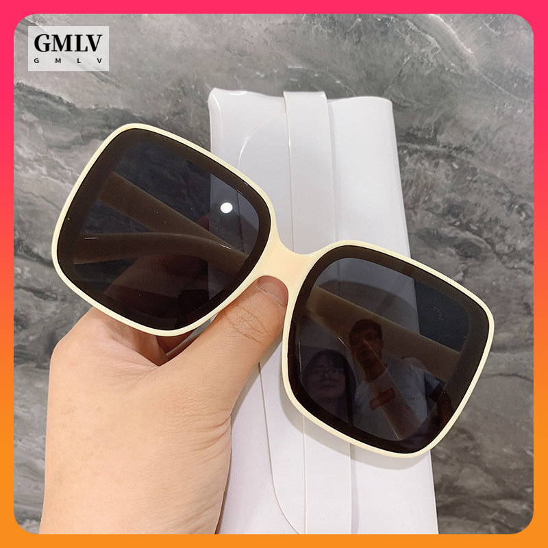 Gmlv kính râm vuông cỡ lớn kính râm thời trang góc lớn kính râm nữkính râm thời trang đen kính nam thời trang đẹp