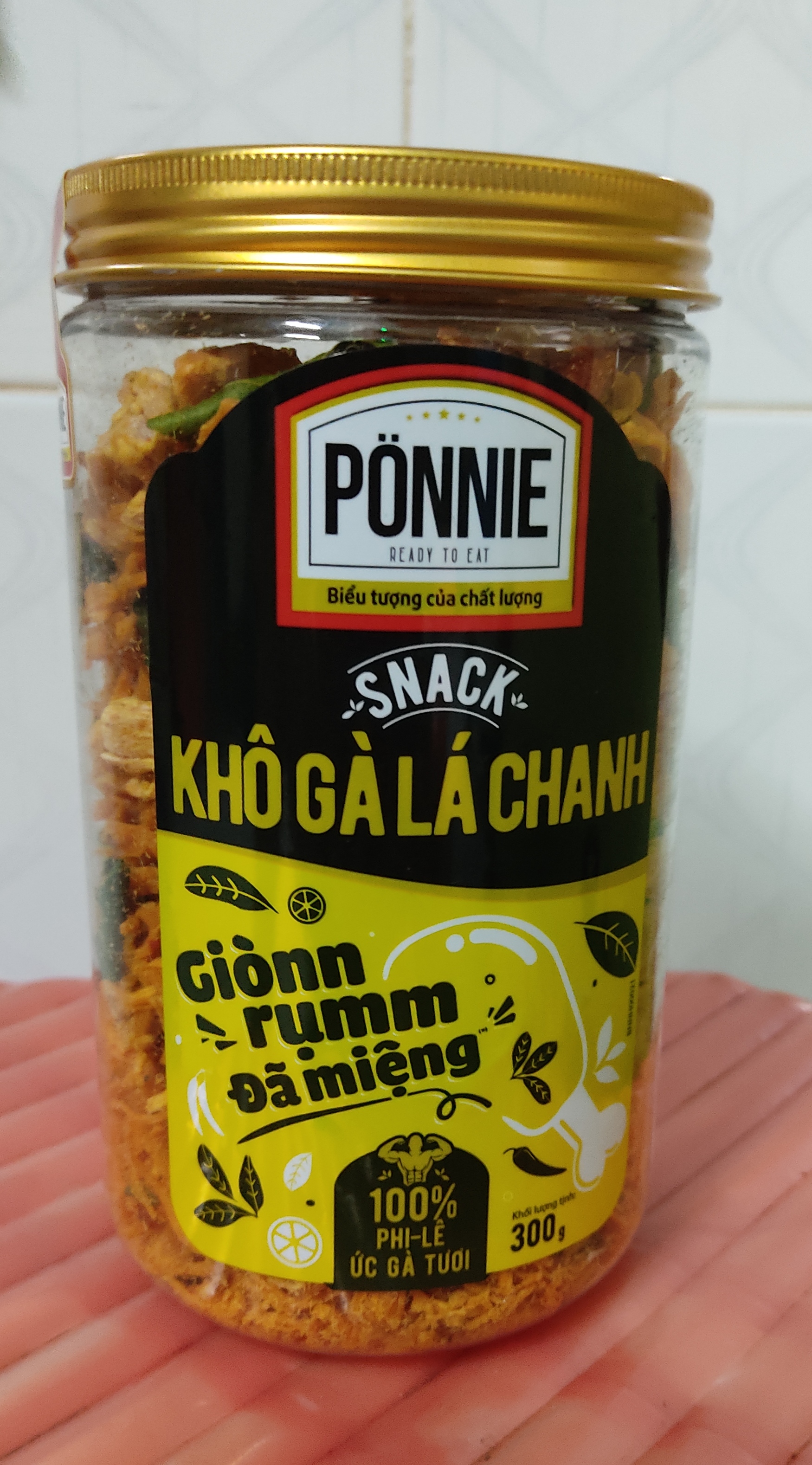 Khô gà ,snack khô gà lá chanh ponie