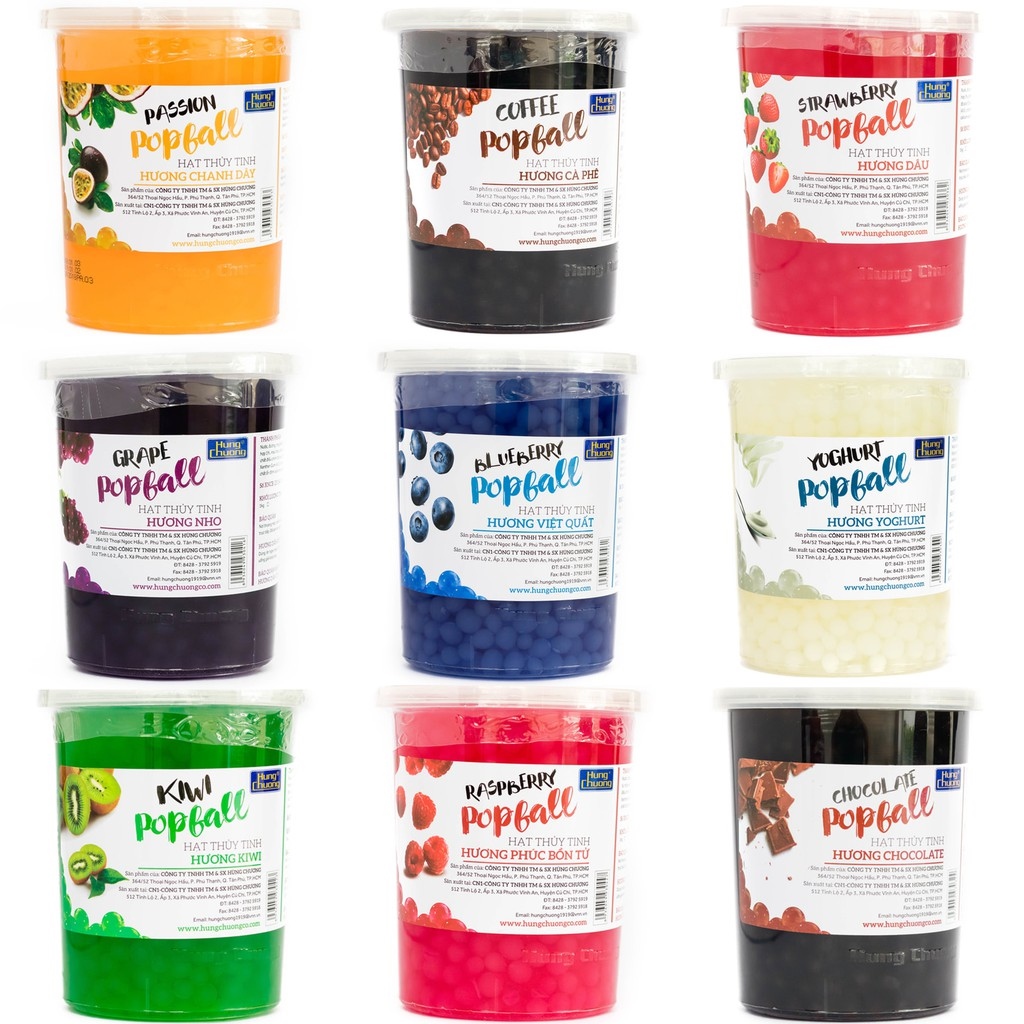 Thạch thủy tinh Popball Hùng Chương Hộp 1kg