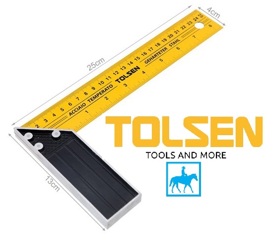 Thước ke thước đo góc vuông 250mm 10inch wadfow tolsen 35080