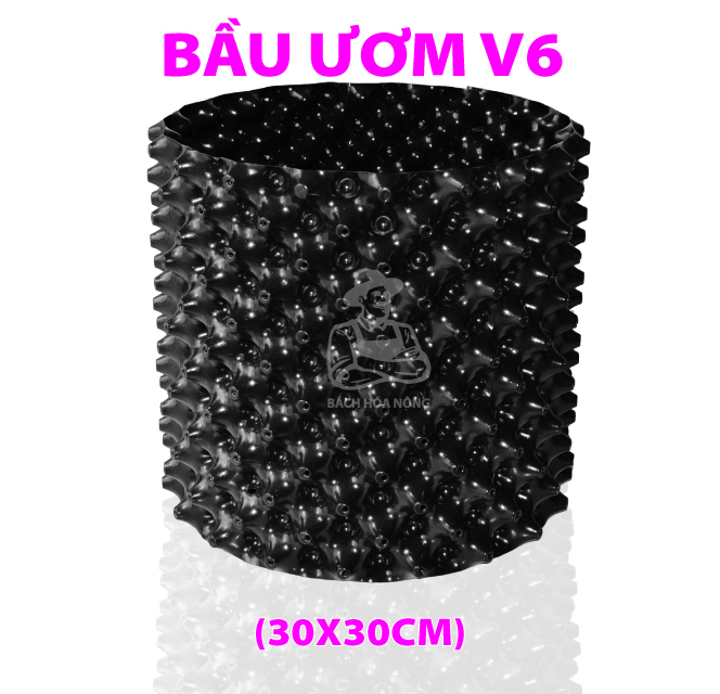 Bầu Ươm V6 + Đế G7 (Đường kính 30cm x Cao 30cm ) - Combo kèm đinh ốc  - Garden Nursery Pots