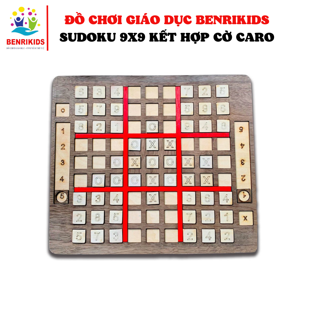 Đồ Chơi Trí Tuệ Trẻ Em, Bàn Cờ Sudoku 9x9 Kết Hợp Cờ Caro Cho Trẻ Em Và Người Lớn Phát Triển Trí Tuệ, Đồ Chơi Gỗ Thông Minh