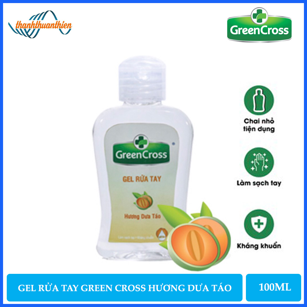 Gel rửa tay khô green cross hương táo