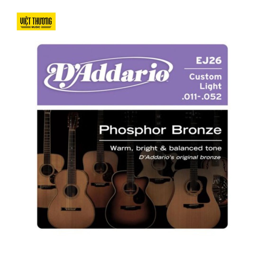 Dây Đàn Guitar Acoustic D'addario EJ26 - Việt Thương Music