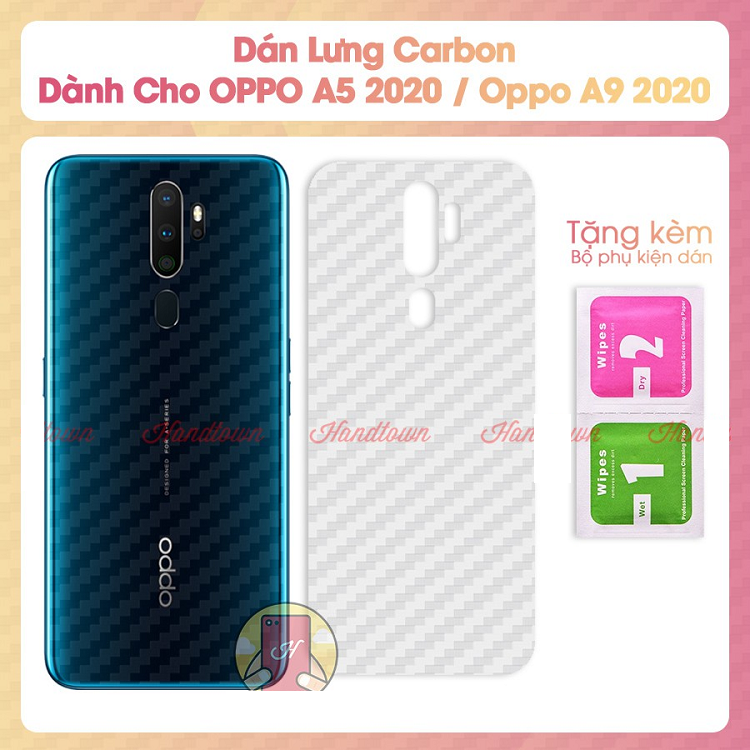 Miếng Dán VÂN Carbon Chống Trầy Cho Điện Thoại OPPO A5 2020 - A9 2020