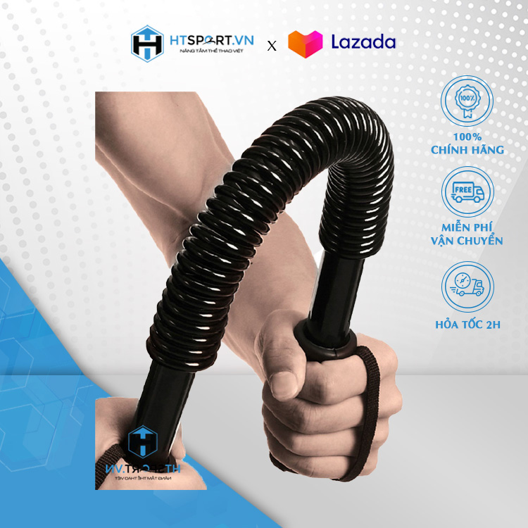 Thanh Gậy Tập Tay Lò Xo Đàn Hồi Cao Cấp, Gậy Bẻ Tập Cơ Tay, Vai, Ngực 20kg 30kg 40kg 50kg Đồ Tập Gym, Tập Thể Dục Tại Nhà