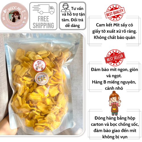 Mít thái sấy ngon giòn - hàng b nguyên miếng ít vụn