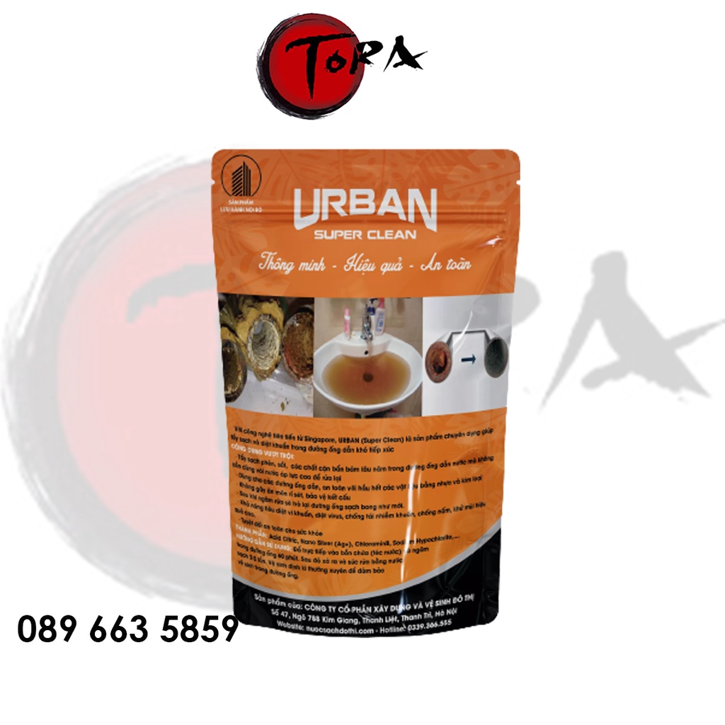 Bột vệ sinh đường ống nước sạch Urban Super Clean, làm sạch đường ống, bột thông cống