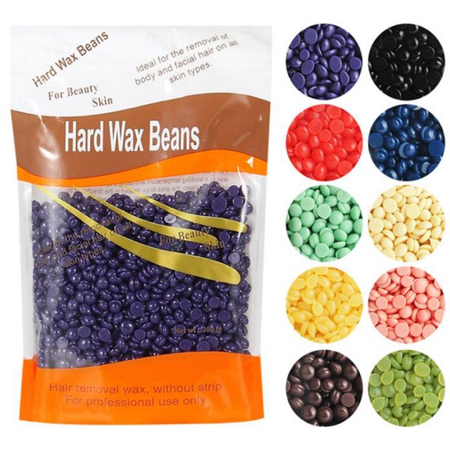 Sáp Wax lông nóng Hard Wax Beans 100g Lavender ( tặng que và bao tay)